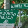 Redondo Beach and the Hollywood Riviera signs
